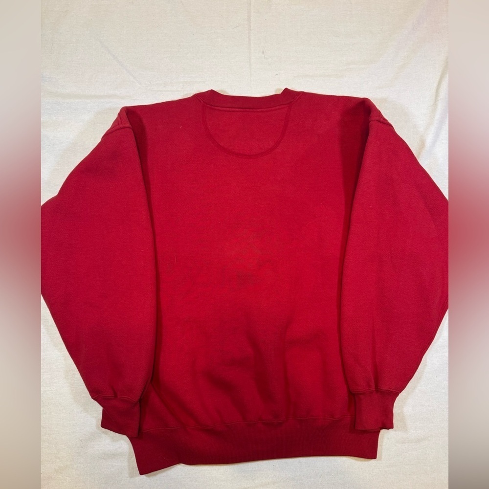Vintage World Soccer Red Men's Crewneck Sweatshirt - Picture 8 of 8
